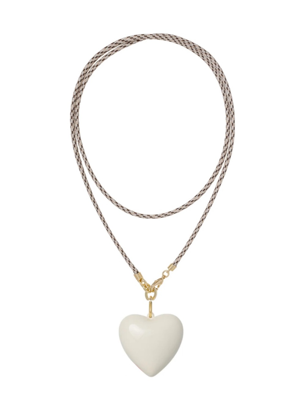 Roxanne Assoulin Long Happy Cord Charm
Necklace Sesame Cord Cream Charm